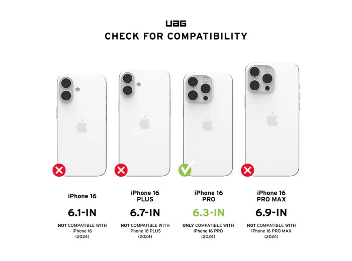 Cywilny futerał UAG MagSafe | Jabłko iPhone 16 Pro | Krzyżówka (niebieska)