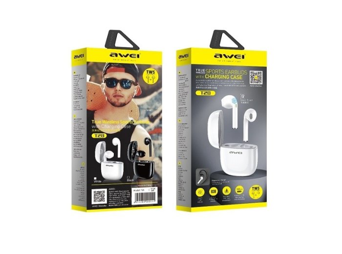 Słuchawki Bluetooth T28 TWS+stacja dokująca Czarne
