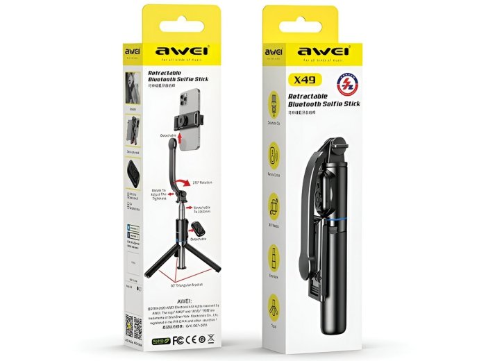 Uchwyt selfie stick tripod X49 Bluetooth