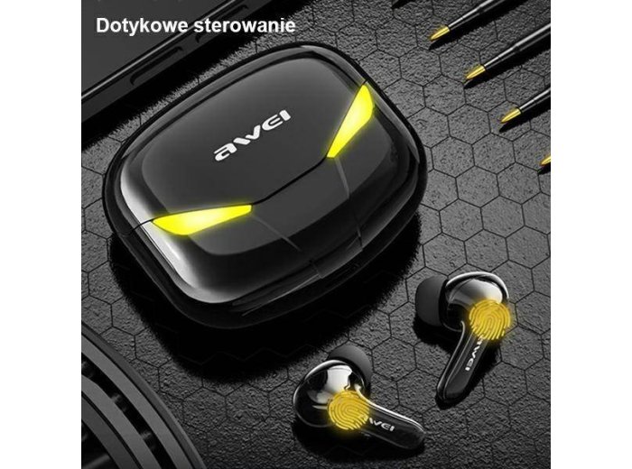 Słuchawki Bluetooth 5.0 T35 TWS + Stacja dokująca -Dla Graczy- czarne