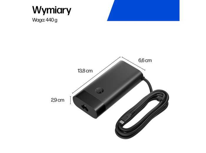 Zasilacz sieciowy HP 140W Laptop Charger USB-C czarny B7NM4AA