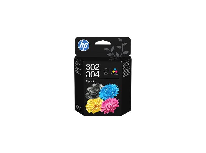 HP Zestaw 2 trójkolorowych/czarnych tuszów 302/304