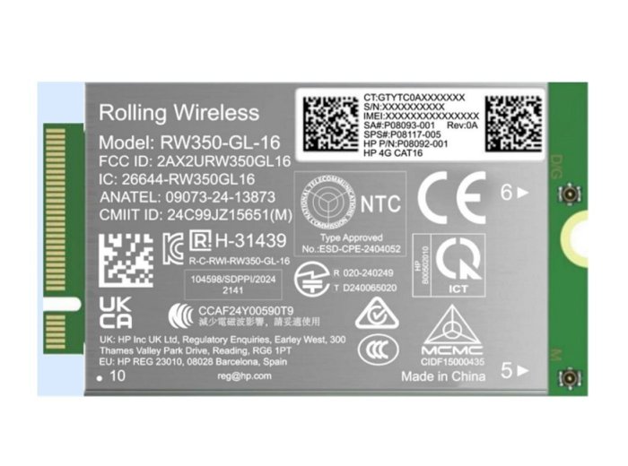 Modem 4G LTE-Advanced Pro (Cat 16) WWAN    B8BD2AA