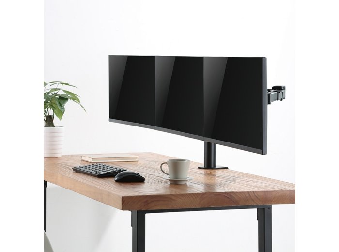 Uchwyt na 3 monitory,17 -27 cali, ramie 380mm,3x7kg