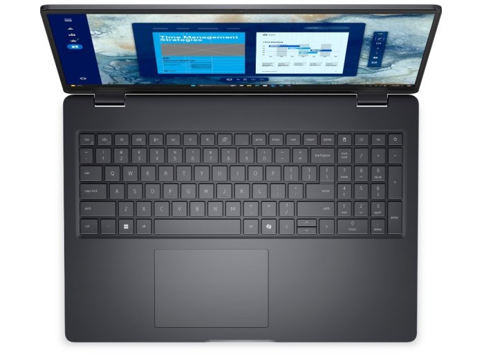 Laptop Dell Pro 16 PC16250 W11P C3 100U/8GB/512GB CL25/16.0 FHD+/Int/FgrPr/Cam&Mic/WLAN+BT/BcklKb/3C/3YPS Magnetite color, textured finish