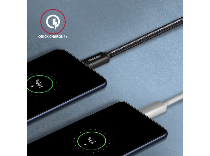 BUCM3-AM10AB Kabel USB-C - USB-A 3.2 Gen 1, 1m, 3A, ALU, oplot, Czarny