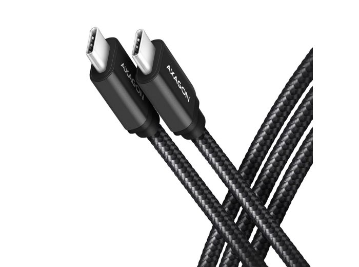 BUCM3-CM20AB Kabel USB-C - USB-C 3.2 Gen 1, 2m, PD 60W, 3A, ALU, oplot, czarny