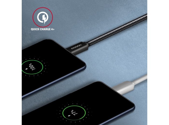 BUCM32-CM10AB Kabel USB-C - USB-C 3.2 Gen 2, 1m, PD 100W, 5A, 4K HD, ALU, oplot, czarny