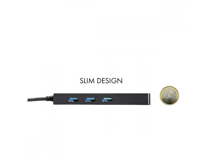 USB-C Slim 3-port HUB z adapterem Gigabit Ethernet
