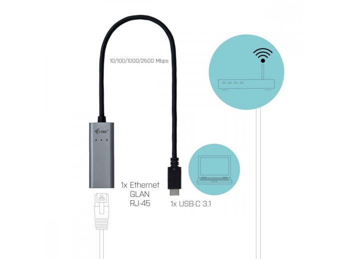 USB-C Metal 2.5Gb ps Ethernet Adapter