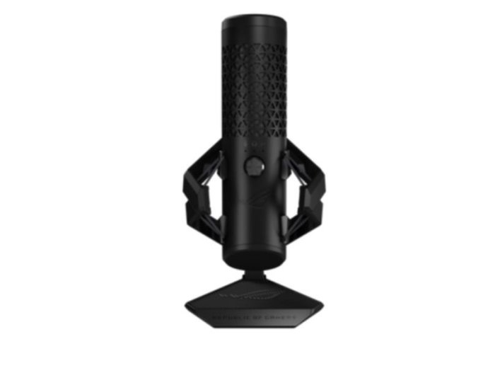 ASUS ROG Carnyx USB Gaming Microphone (25mm condenser capsule, 192kHz/24-bit, cardioid, high-pass filter, built-in pop filter, metal shock mount, one-touch mute, USB, Aura Sync RGB)- Black