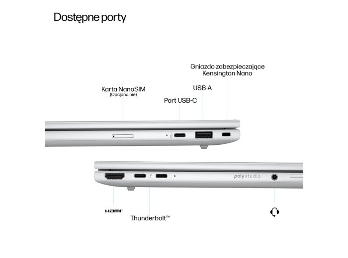 HP EliteBook 8 G1a Next Gen AI PC Copilot+ PC AMD Ryzen AI 7 PRO PRO 350 Laptop 35,6 cm (14") WUXGA 24 GB DDR5-SDRAM 512 GB SSD Wi-Fi 6E (802.11ax) Windows 11 Pro Srebrny