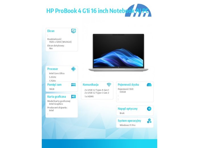 Laptop ProBook 4 G1i U7-255U 512GB/16GB/W11P/16.0   C51MNET