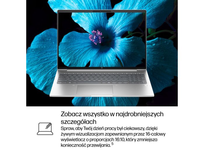 HP ProBook 4 G1i AI Intel Core Ultra 7 255H Laptop 40,6 cm (16") WUXGA 24 GB DDR5-SDRAM 512 GB SSD Wi-Fi 6E (802.11ax) Windows 11 Pro AI PC Srebrny