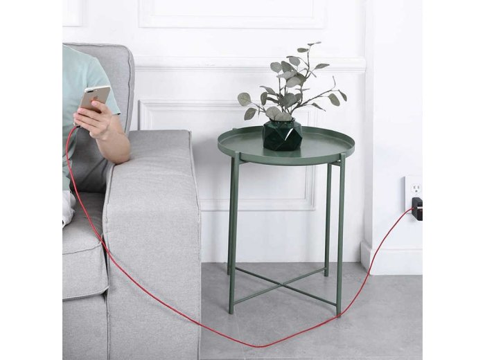 CB-AL01 OEM kabel 90° Lightning - USB-A 2m MFi Apple kątowy wtyki 90 stopni nylonowy oplot czerwony