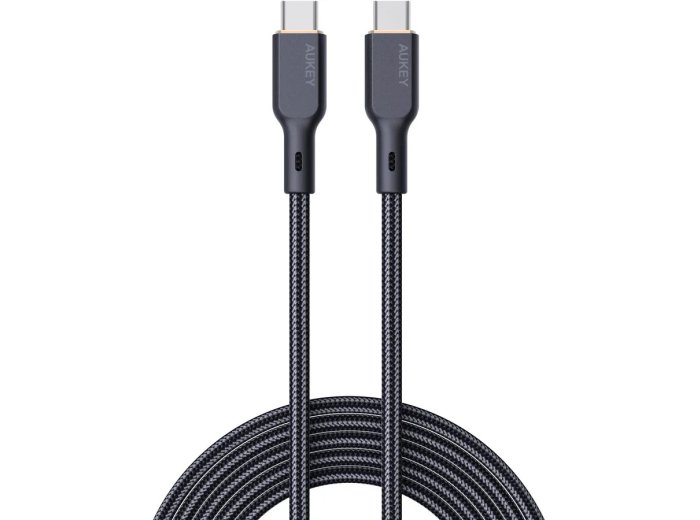 CB-KCC101 kabel USB-C - USB-C 1m 100W PD 5A 20V kevlar + nylonowy oplot
