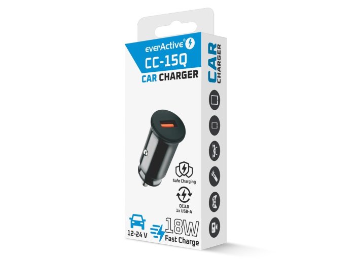 Ładowarka samochodowa CC-15Q QC3.0 18W 1XUSB