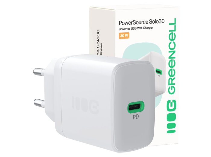 Ładowarka sieciowa USB 30W 1x USB-C BIAŁA
