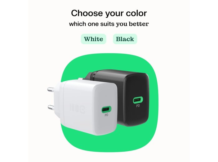 Ładowarka sieciowa USB 30W 1x USB-C BIAŁA