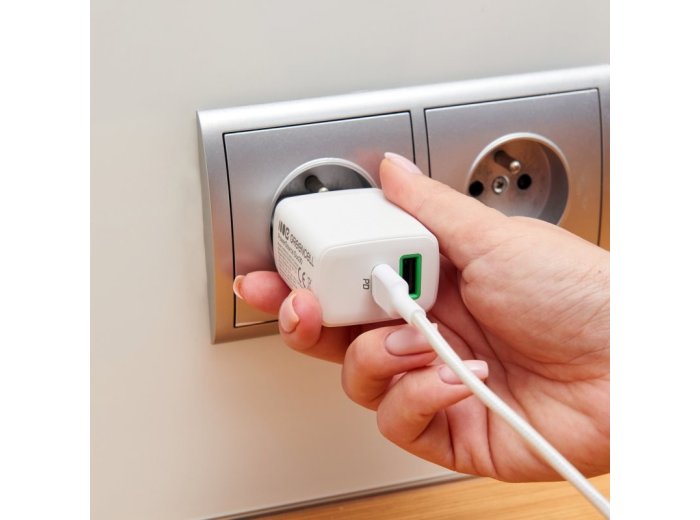 Ładowarka sieciowa USB 30W 1x USB-C BIAŁA