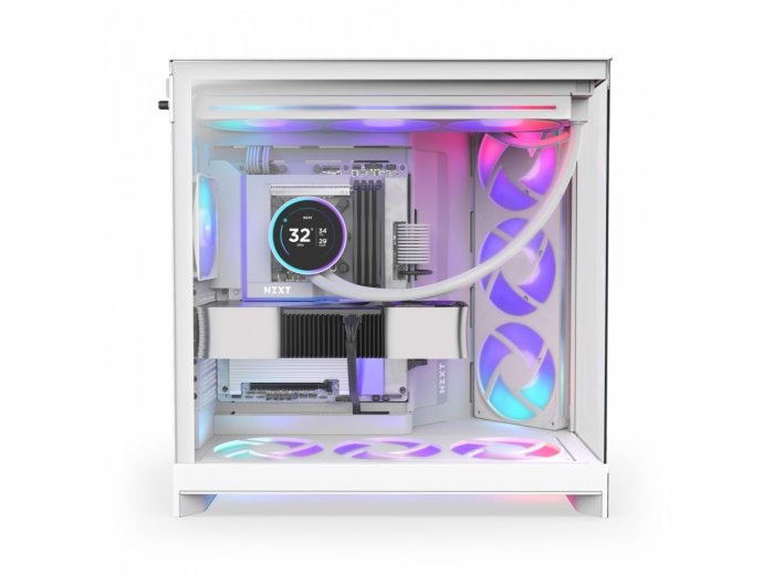 Obudowa H9 FLOW RGB+ Midi tower z oknem biała