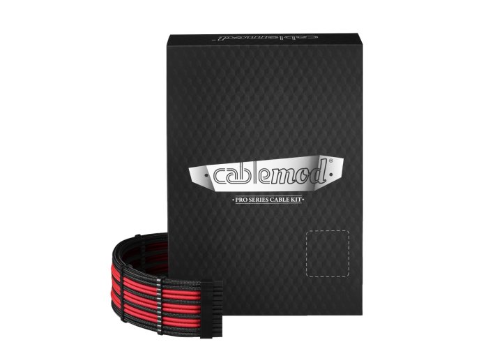 Kable CableMod PRO ZUAD-918 CM-PCSI-FKIT-NKKR-R ModMesh - zestaw do Corsair AXi/HXi/RM (Yellow Label) - black/red