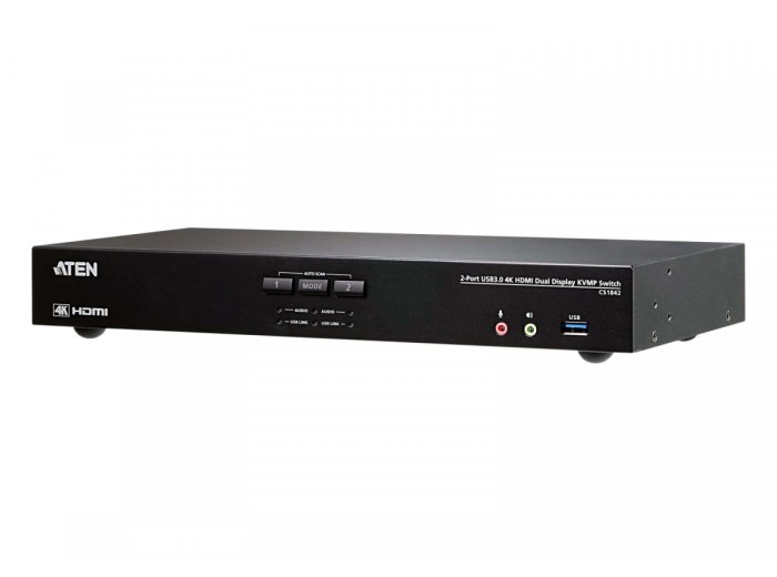 Przełącznik KVMP 2-Port USB3.0 4K HDMI Dual Display