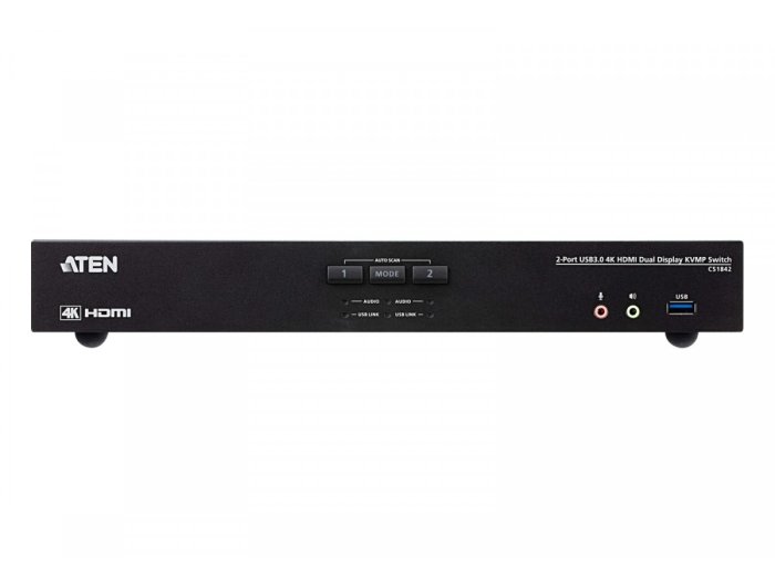 Przełącznik KVMP 2-Port USB3.0 4K HDMI Dual Display