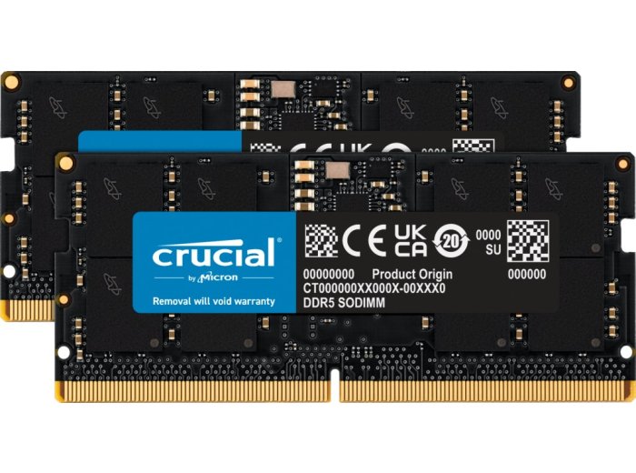 Pamięć SO-DIMM Crucial CT2K16G48C40S5 DDR5 32GB PC 4800 CL40 KIT (2x16GB) 1,1V