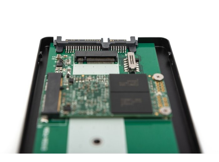 Adapter na dysk SATA/HDD 2,5" M.2 /mSATA SATA 3,6 Gbit/s, zapis do 520 MB/s Aluminiowa