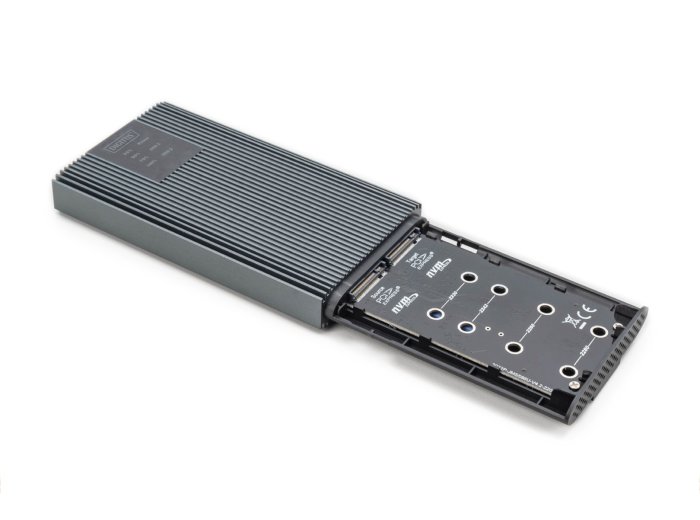 Obudowa/Stacja klonująca USB 3.1 Typ C na dyski SSD M.2 NVMe 20 Gbps aluminiowa, beznarzędziowa