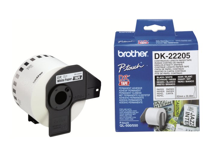 BROTHER DK22205 Taśma Brother Continuous Paper Tape 62mm x 30.48m