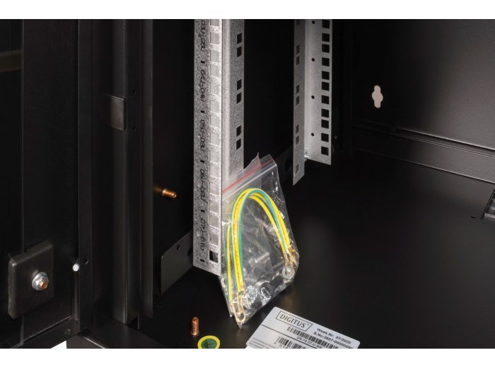 Digitus Szafa sieciowa wisząca Unique 19" 7U rack 600x450, drzwi szyba, czarny, niedzielona, złożona, 100kg