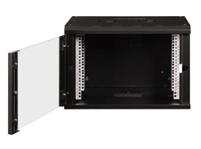 Digitus Szafa sieciowa wisząca Unique 19" 7U rack 600x450, drzwi szyba, czarny, niedzielona, złożona, 100kg
