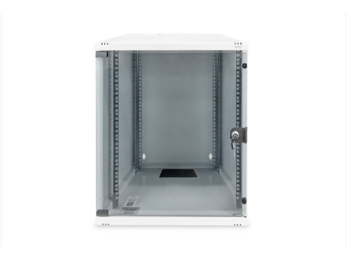 Digitus Szafa sieciowa wisząca 19" 12U rack 540x400, drzwi szyba, szary, niedzielona, niezłożona, 60kg