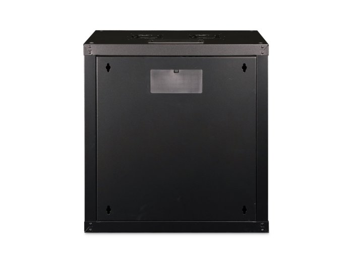 Szafa sieciowa wisząca Unique 19" 12U rack 600x450, drzwi szyba, czarny, niedzielona, złożona, 100kg