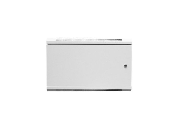 Szafa wisząca jednosekcyjna 19 6U 368/600/450mm, drzwi metalowe, szara (RAL7035), zmontowana