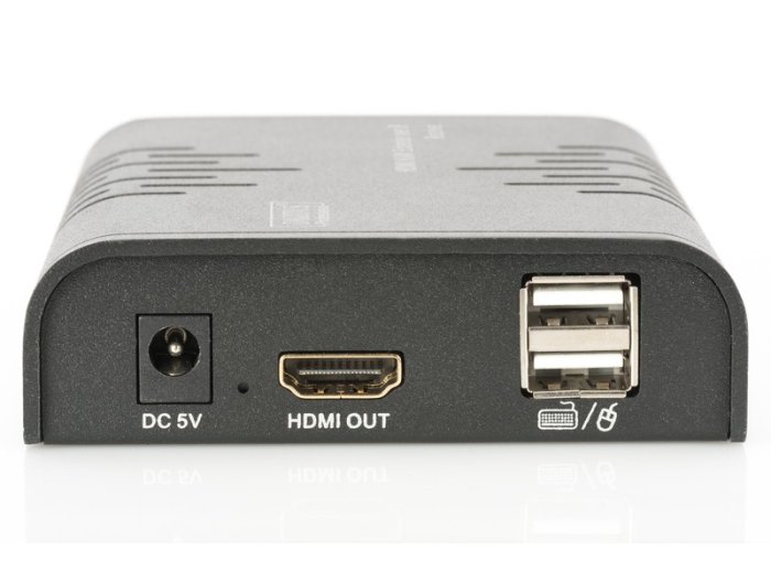 Przedłużacz/Extender KVM (HDMI+USB) do 120m po Cat.5e UTP lub IP, 1080p FHD 60Hz, audio (zestaw)