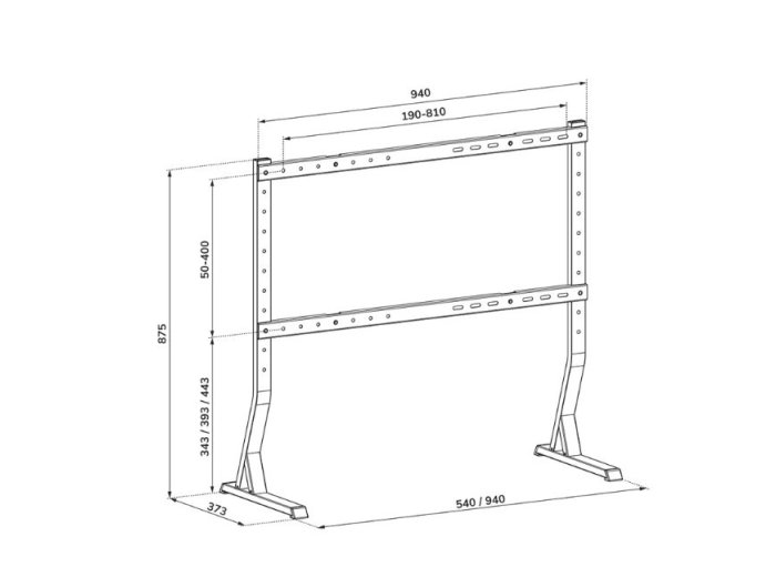 Stojak pod TV DS45-430BL18 STAND LCD 45-90 200X800