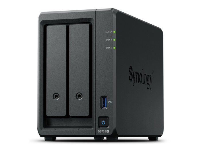 Serwer DS725+ 2x0HDD 4GB DDR4 AMD R1600 1x1GbE 1x2,5Gbe 3Y