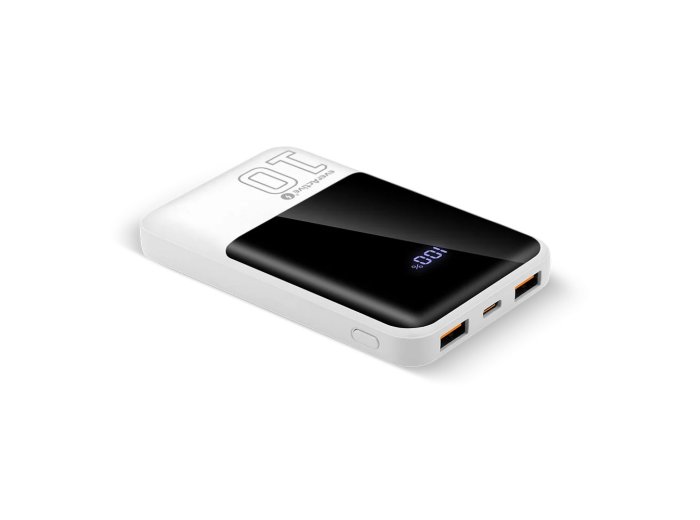 EVERACTIVE POWERBANK 10 000MAH, 2X USB, 1X USB-C 22,5W, QC4+, WYŚWIETLACZ LCD, BIAŁY EB-10Q
