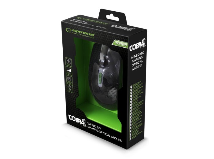 MYSZKA PRZEWODOWA DLA GRACZY 6D OPTYCZNA USB MX207 COBRA