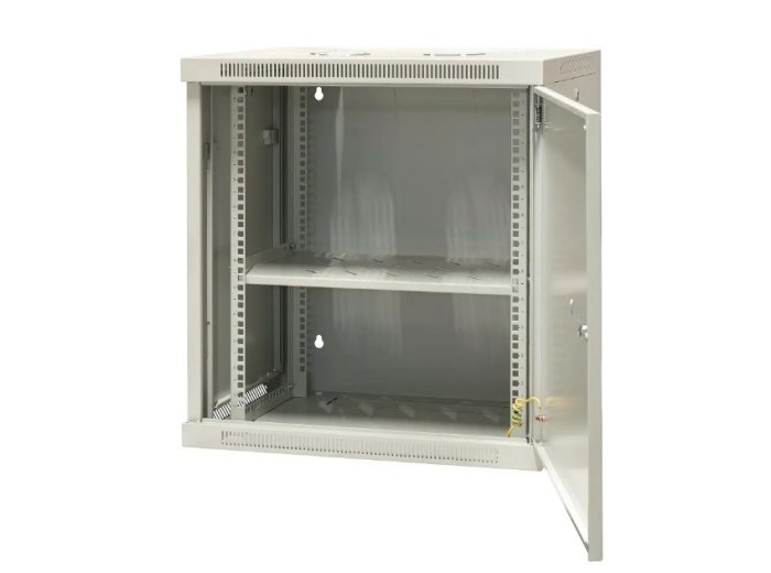 EmiterNet Szafa wisząca niedzielona 19'' 12U, drzwi całe z blachy, 600×450×635mm szer./gł./wys.