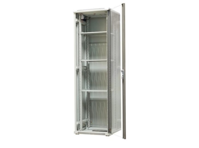EmiterNet Szafa ramowa stojąca 42U, drzwi przód blacha/szkło, 600x600x1980mm (szer./gł./wys.)