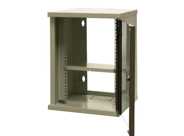 EmiterNet Szafa wisząca niedzielona 10'' 9U, drzwi blacha/szkło, 325×330x445mm (szer./gł./wys.)
