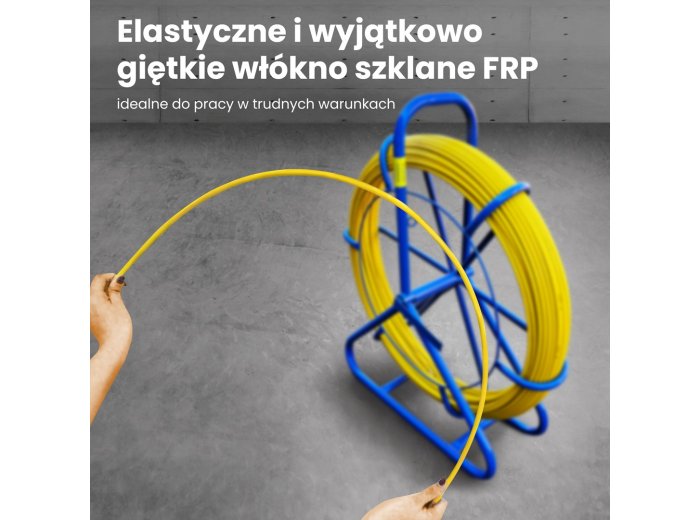 Extralink Pilot do przeciągania kabli Pilot 3.8mm 20m włókno szklane FRP, śr. 3,8mm, dł. 20m, żółty