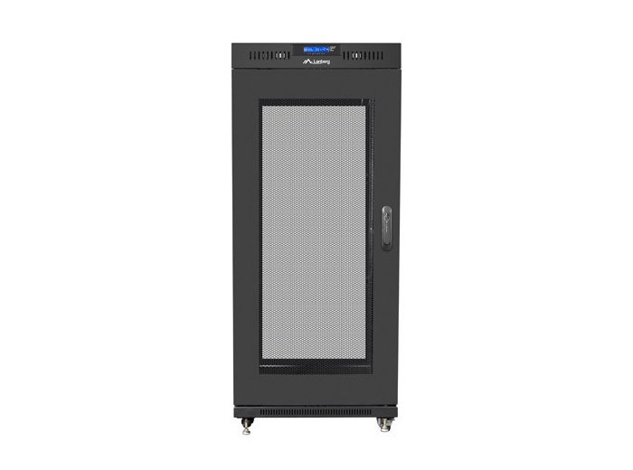 Szafa instalacyjna RACK stojąca 19 15U 800X1000 czarna drzwi perforowane LCD( FLAT PACK)
