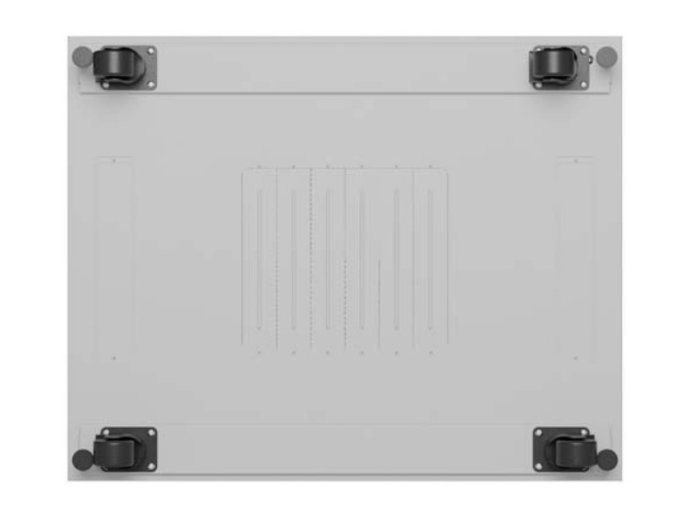 Szafa instalacyjna rack stojąca 19 cali 47U 800x1000 szara drzwi perforowane LCD (flat pack) V2