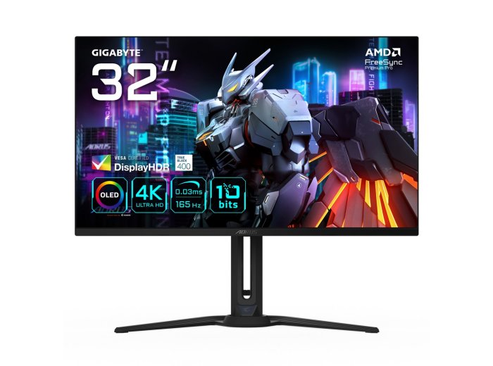 GIGABYTE AORUS FO32U EK monitor komputerowy 80 cm (31.5") 3840 x 2160 px 4K Ultra HD OLED Czarny