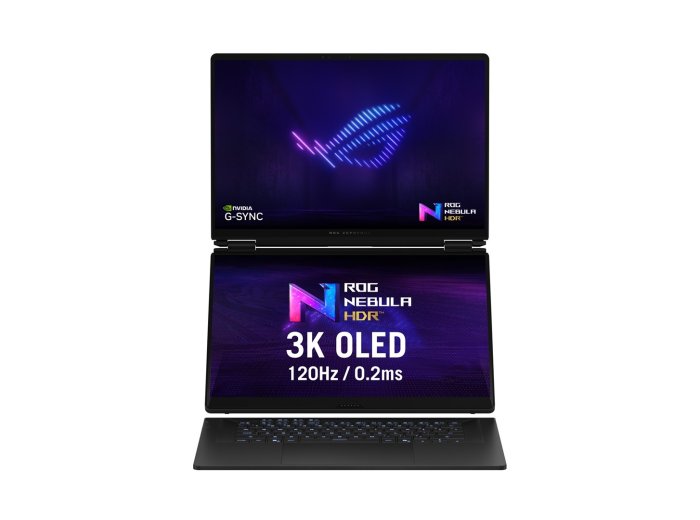 ASUS ROG Zephyrus Duo 16 GX651AX-U9322X Ultra 9 386H 2x16.0"3K Touch OLED 120Hz 1100nits AG 32GB LPDDR5X SSD2TB GeForce RTX 5090 24GB Cam1080p + IR 90WHrs W11Pro Aluminum Stellar Grey